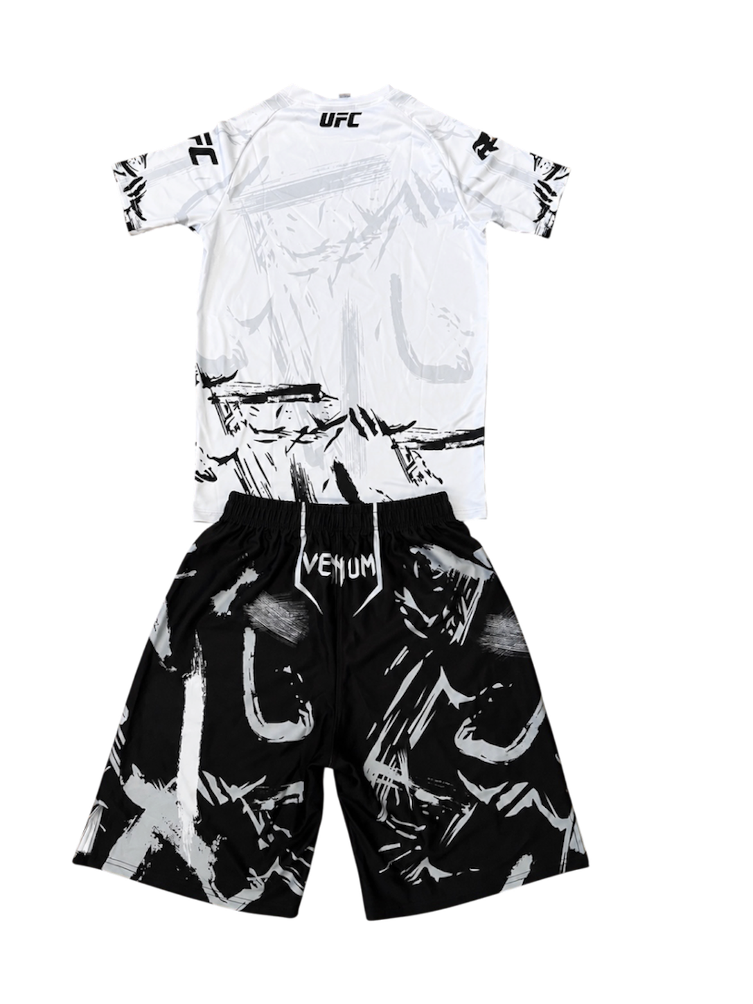 UFC rashguard set black and white